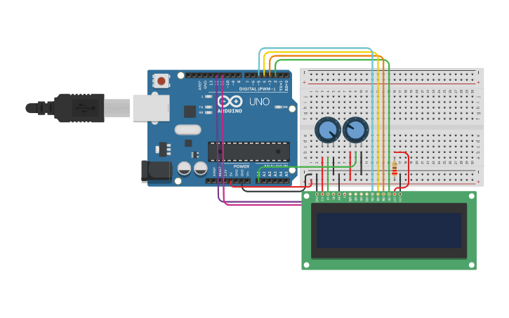 Circuit design Activity 3-with Potentiometer | Tinkercad