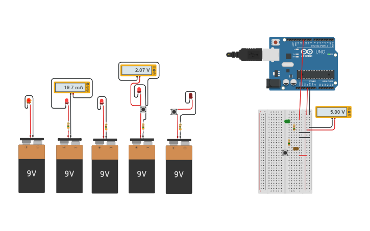 Circuit design Basic LED + Button + Proto + Basic code - Yair Bonastre ...
