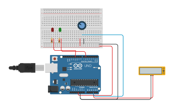 Circuit design Arduino project-1 - Tinkercad