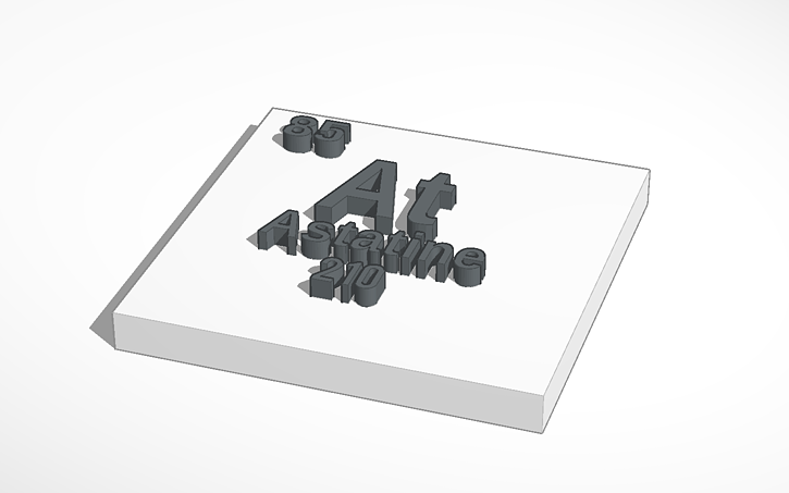 3D design Astatine element | Tinkercad