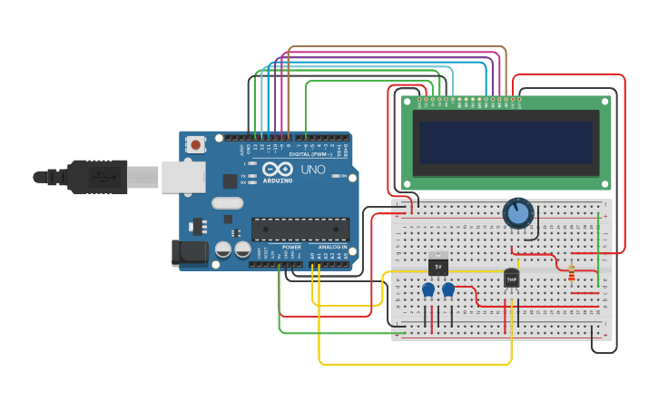 Circuit design ph sensor - Tinkercad