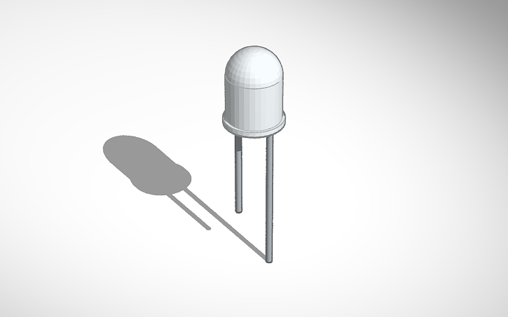 Mini Led Cad 3D design 10mm LED - Tinkercad