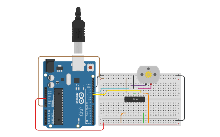 Circuit design Fan With arduino - Tinkercad