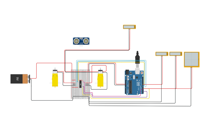 Circuit design DC Motors with PWM - Tinkercad