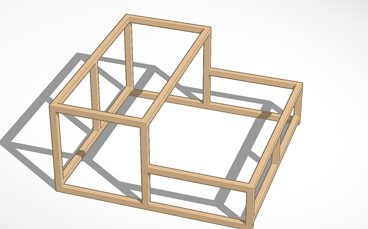 3d Design Estructura De Madera Para Jardinera - Tinkercad