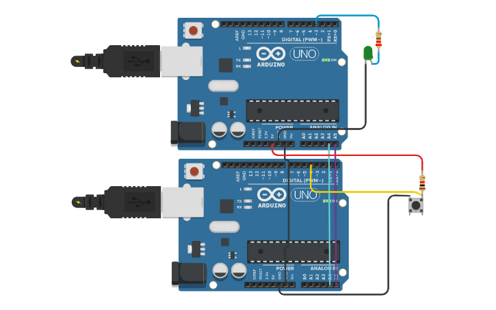 Circuit design I2C - Tinkercad