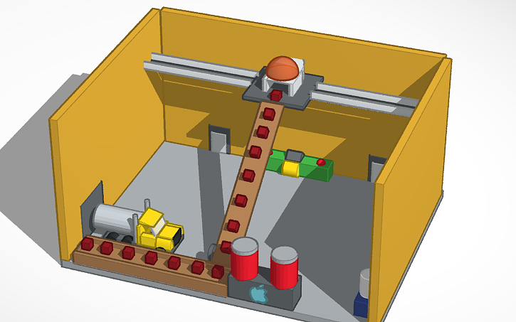 3D design Factory Scene - Tinkercad