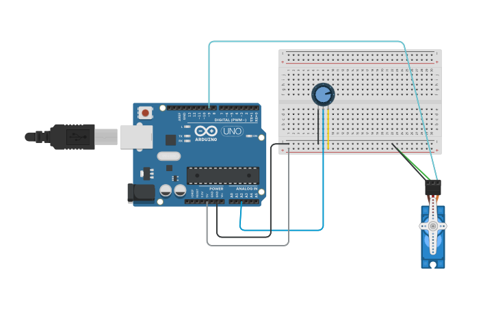 Circuit design Lab 12-3 control servo with potentiometer Alrence ...