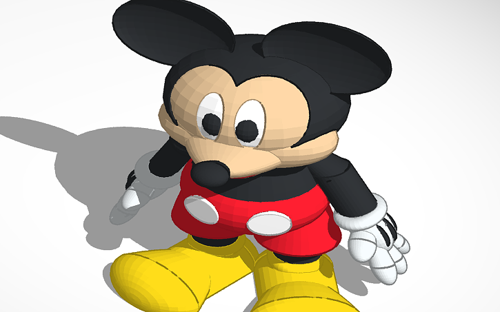 3D design Mickey Mouse - Tinkercad