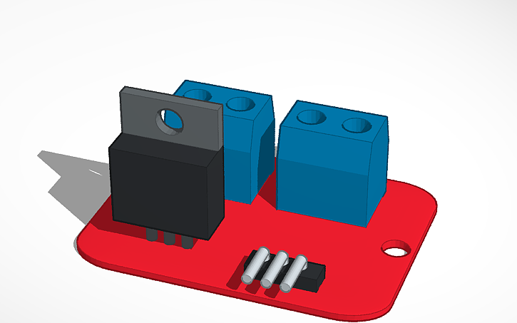 3D design IRF520 Arduino Mosfet module - Tinkercad