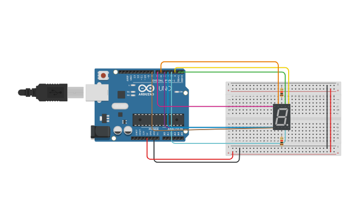 Circuit design DISPLAY CON ARDUINO | Tinkercad