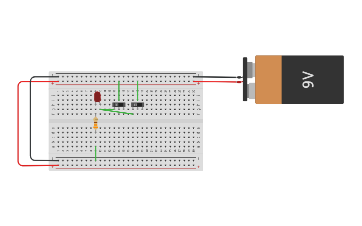 Circuit design two-slideswitch LED 