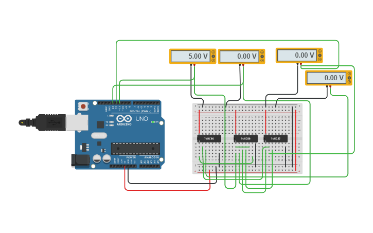 Circuit design 23º montagem: - Tinkercad