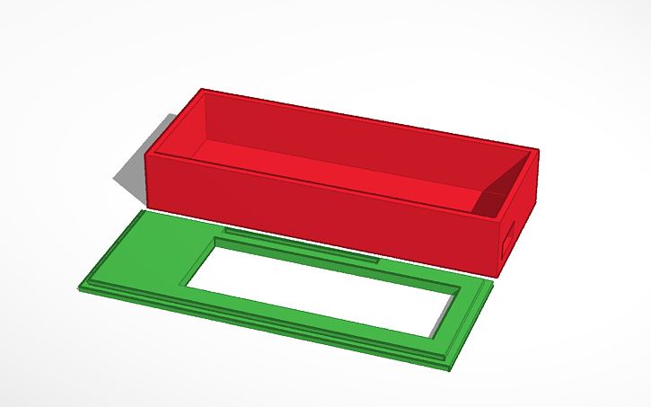 3D design I2C LCD Display Case - Tinkercad