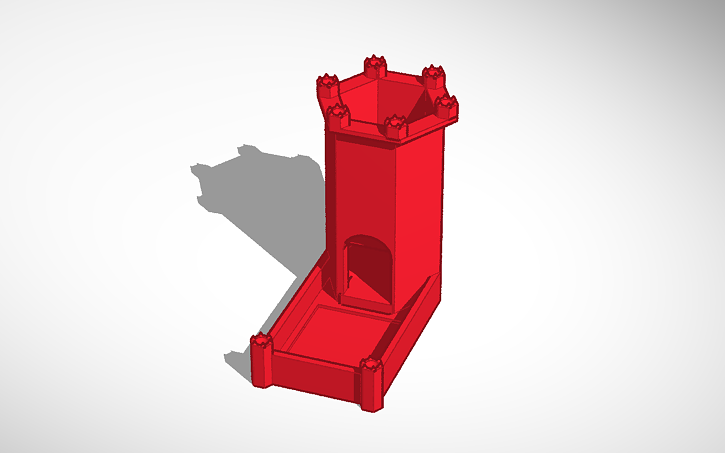 3D design Dice Tower with internal ramp | Tinkercad