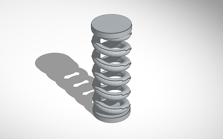 3D design 3D Printable spring - Tinkercad