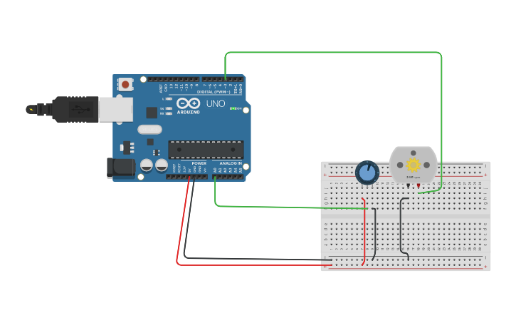 Circuit design projeto Arduino UNO r3 - Tinkercad