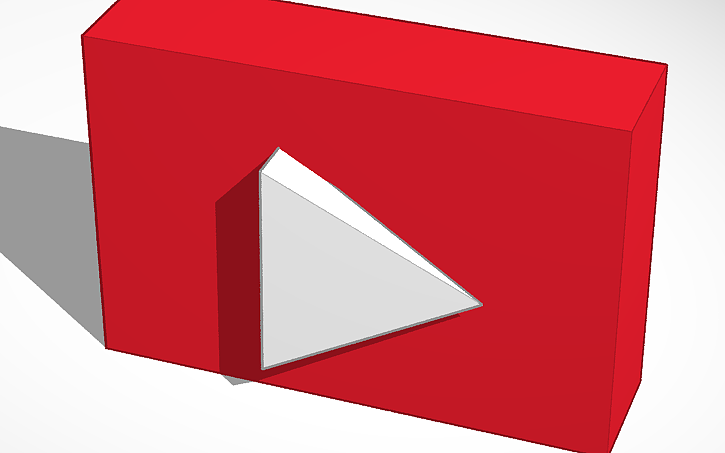 3D design youtube play button! | Tinkercad