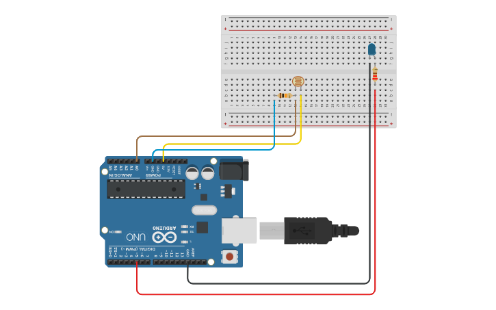 Circuit design Fotoresistore - Tinkercad