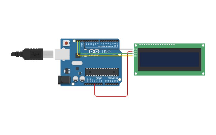 Circuit design hello world lcd - Tinkercad