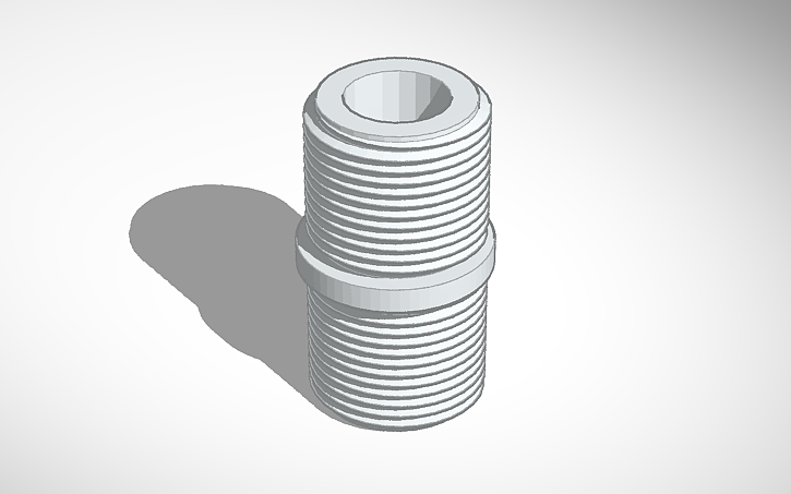 3D design 14mm- to 14mm- airsoft adapter - Tinkercad