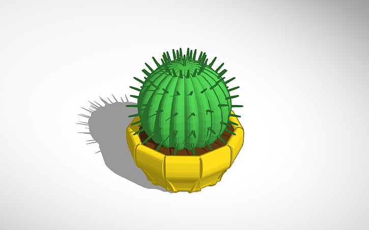 3D design кактус - Tinkercad
