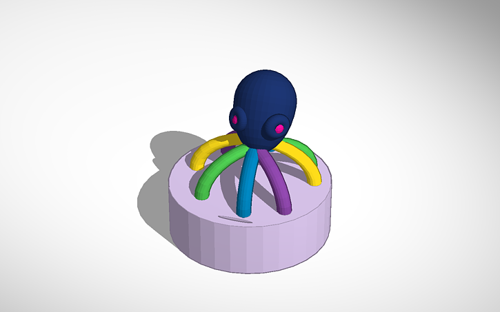 3D design Octopus Piggy Bank | Tinkercad