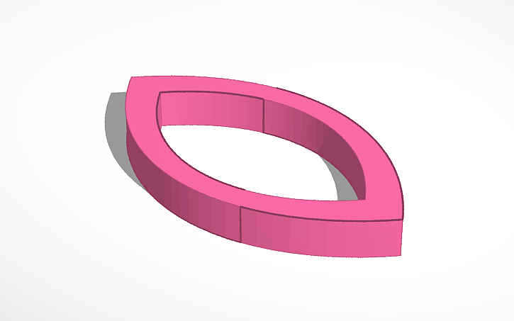 3D design Pointed Oval - Tinkercad