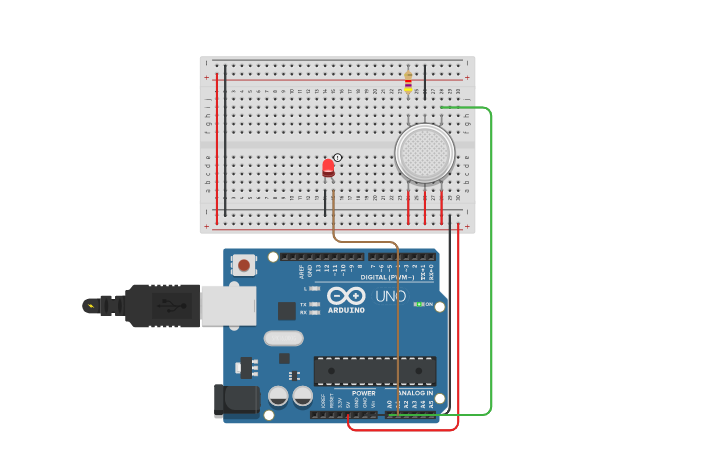 Circuit design Acticvity#11-Arduino-GAS Sensor | Tinkercad