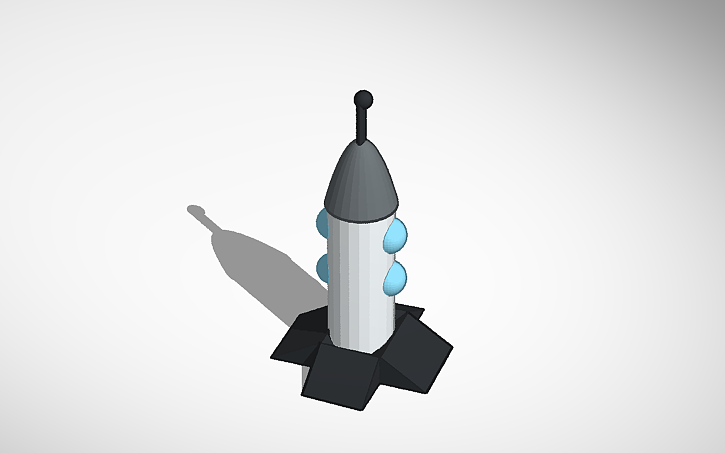 3D design Rocket Ship - Tinkercad