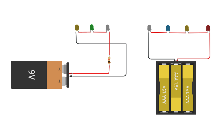 Circuit design วงจรไฟฟ้าอนุกรม - Tinkercad