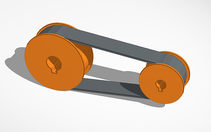 3D design Belt & Pulley - Tinkercad