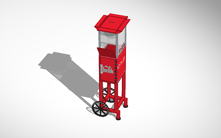 Popcorn Machine Revit Model 3D design Old Fashioned Popcorn machine | Tinkercad