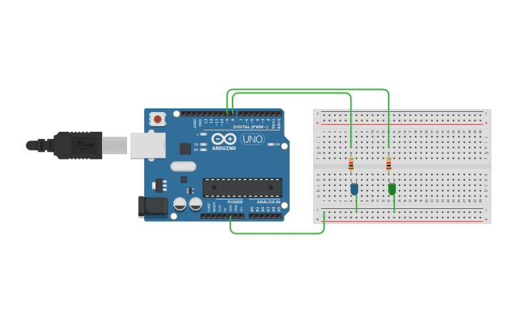 Circuit design Ejercicio primeros pasos con arduino - Tinkercad