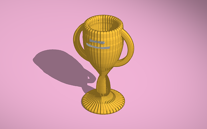 Openscad Trophy 3D design Trophy of the week... - Tinkercad