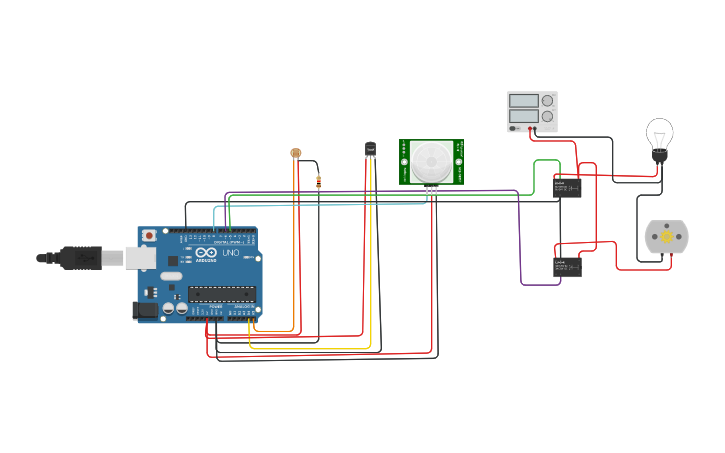 Circuit design Home Automation | Tinkercad