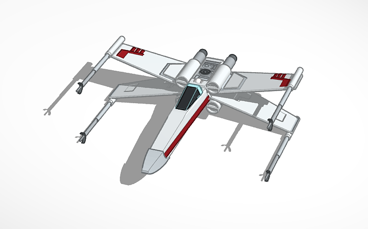 3D design X-Wing Fighter - Tinkercad