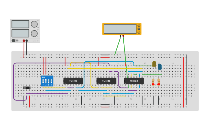 Circuit design Master-Slave JK FF | Tinkercad