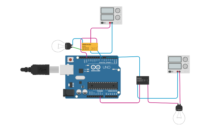 Circuit design relay | Tinkercad
