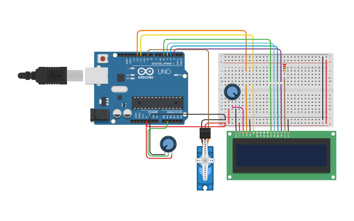 Circuit design CHAP9_LAB #4 Controlling Servo using potentiometer with ...