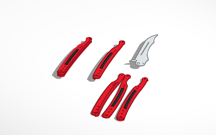 Butterfly Knife Tinkercad