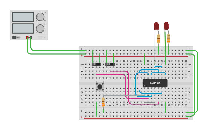 Circuit design clocked Set-Reset Flip-Flop | Tinkercad