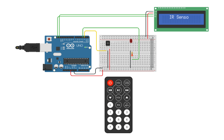 Circuit design Arduino: Controlling the LED with an IR sensor. - Tinkercad