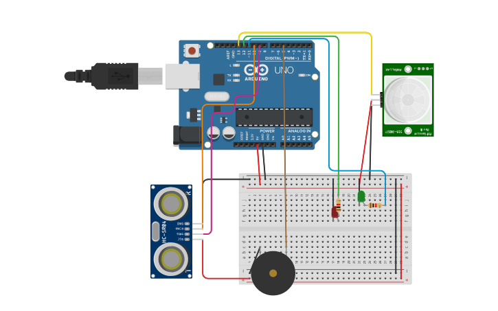Circuit design Práctica 1, Unidad III | Tinkercad