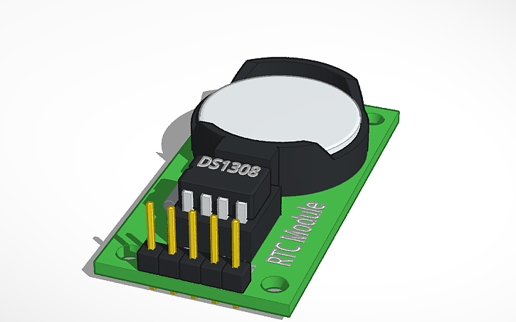 3D design RTC Modul - Tinkercad