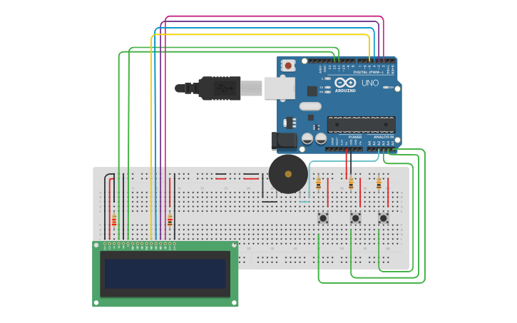 Circuit design Timer programável - Tinkercad