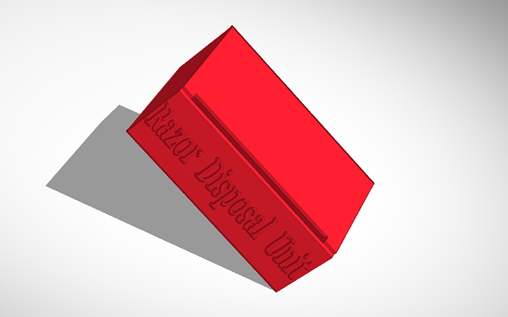 3D design Razor disposal unit at 45 | Tinkercad