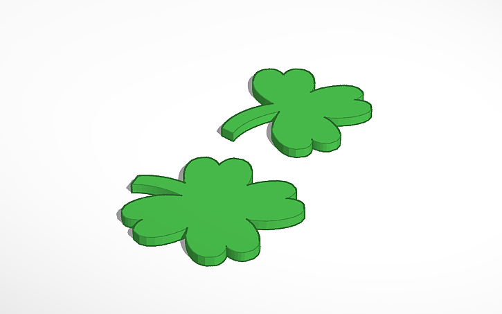 Clover Designcad 3D design Four-Leaf Clover - Tinkercad