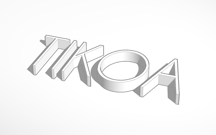 3D design TIKOA - Tinkercad