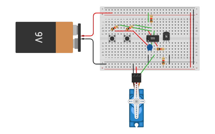 Circuit design servo c555 - Tinkercad